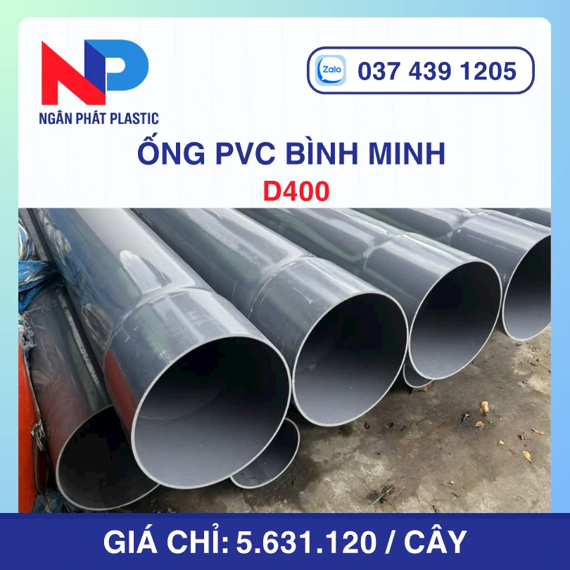 Ống Nhựa uPVC D400 Bình Minh